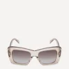 Celine Sunglasses & Glasses^3 Dots Brown Transparent Acetate Square Sunglasses