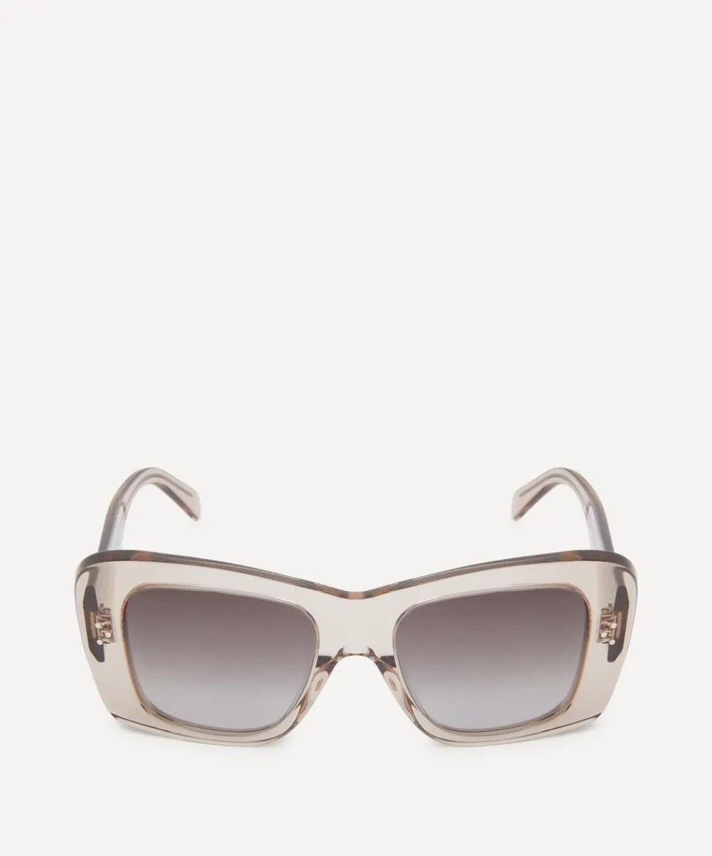 Celine Sunglasses & Glasses^3 Dots Brown Transparent Acetate Square Sunglasses