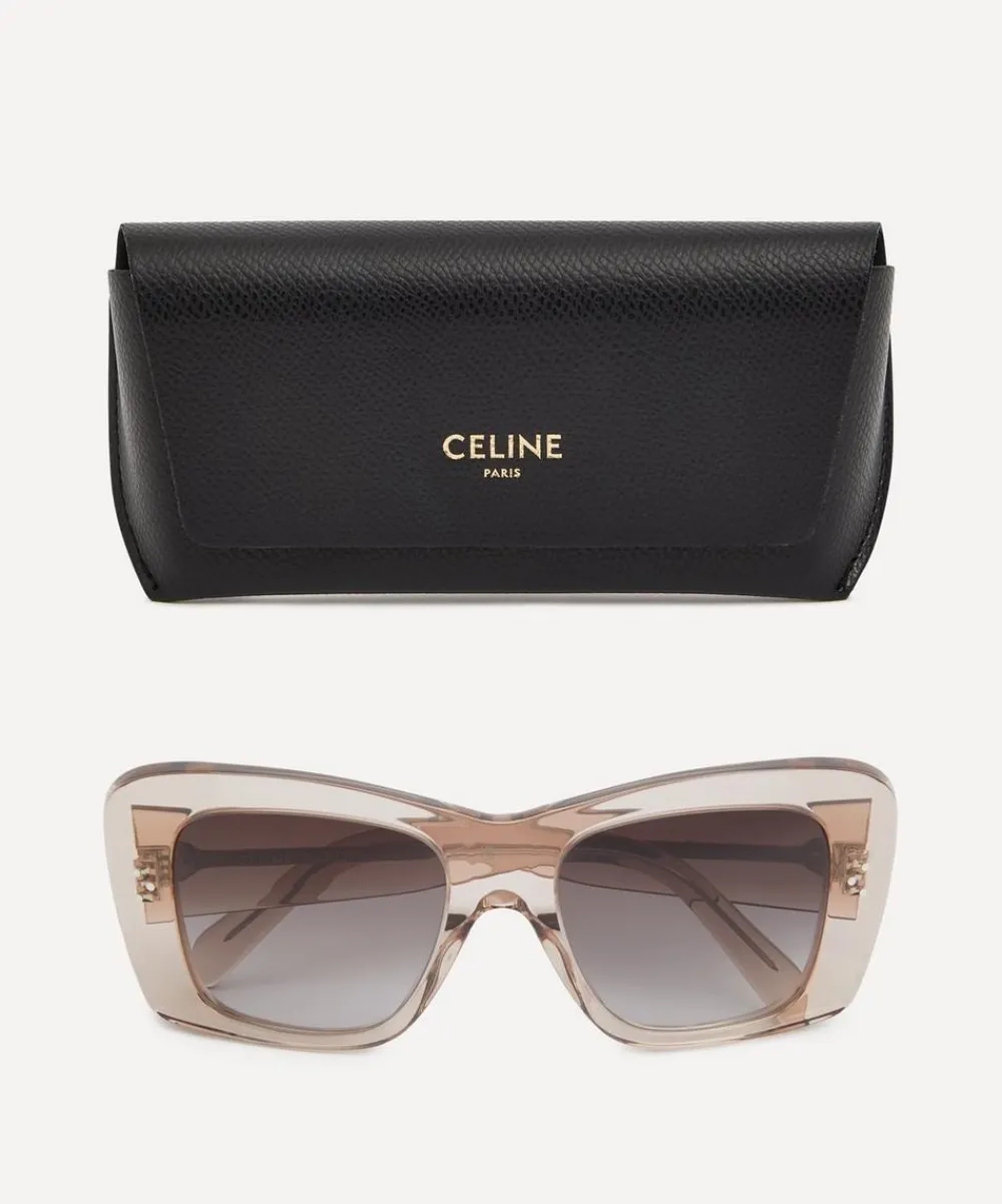 Celine Sunglasses & Glasses^3 Dots Brown Transparent Acetate Square Sunglasses