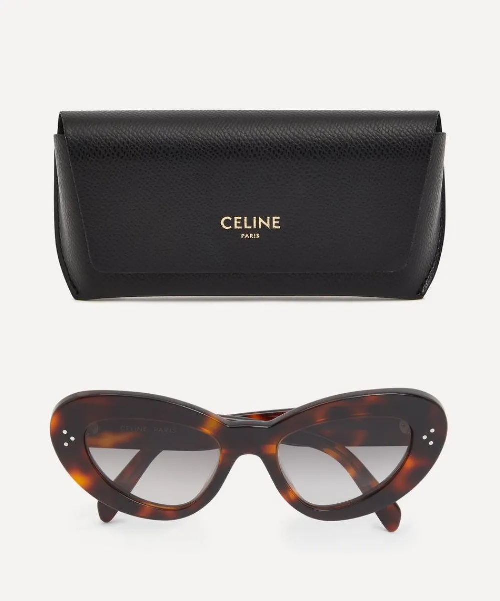 Celine Sunglasses & Glasses^3 Dots Havana Acetate Butterfly Sunglasses