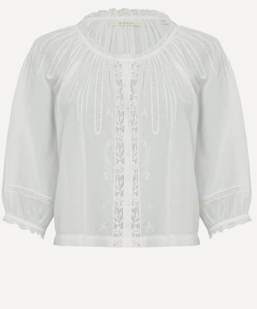 DÔEN Tops^Abigail Cotton Lace Top