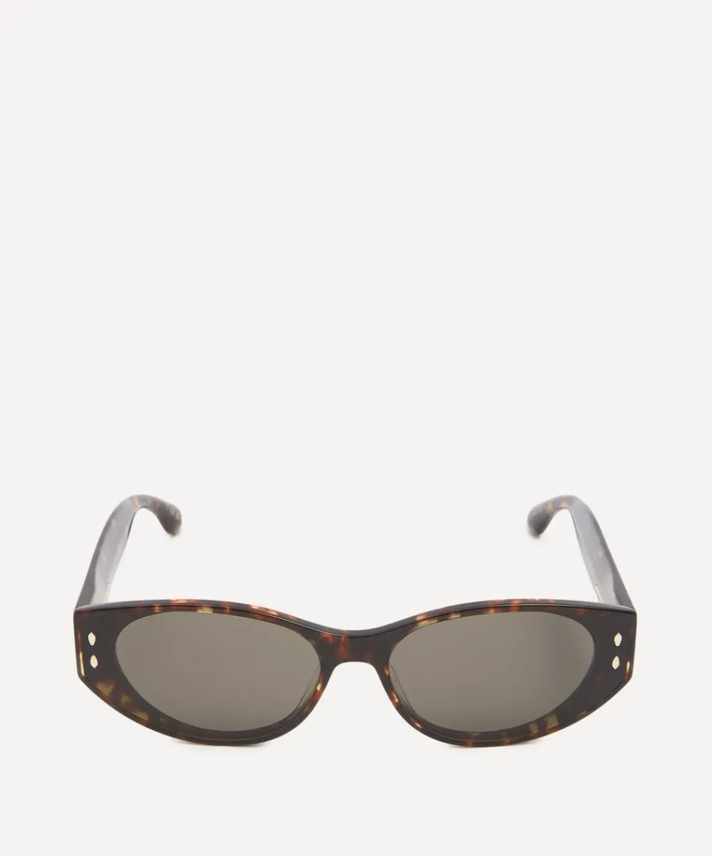 Isabel Marant Sunglasses & Glasses^Acetate Oval Cat Eye Havana Sunglasses