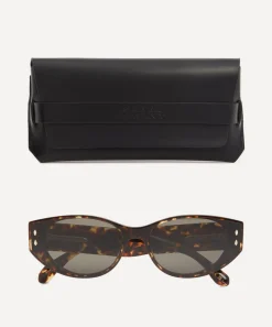 Isabel Marant Sunglasses & Glasses^Acetate Oval Cat Eye Havana Sunglasses