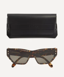 Isabel Marant Sunglasses & Glasses^Acetate Rectangular Cat Eye Havana Sunglasses
