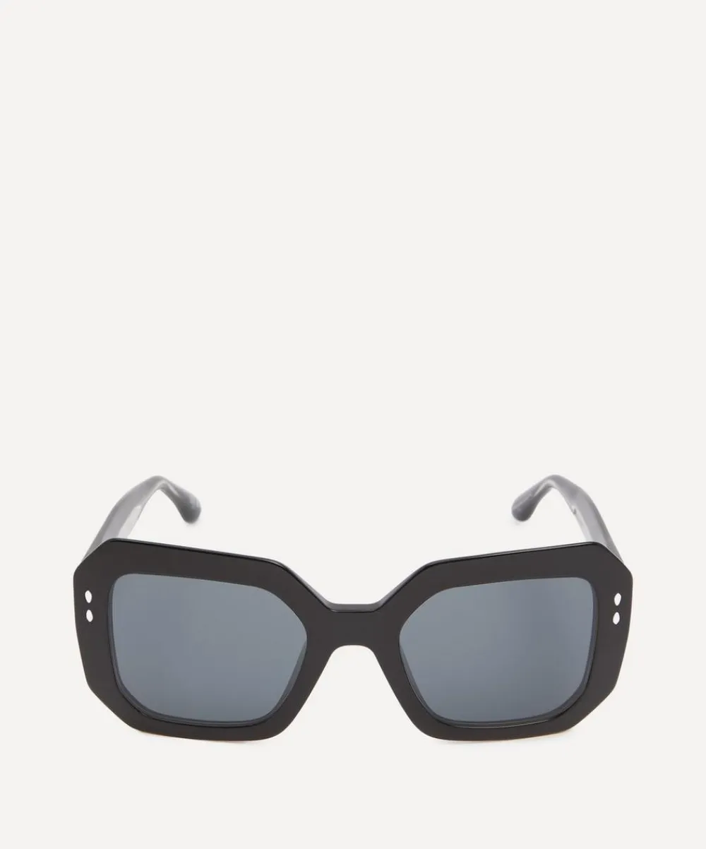 Isabel Marant Sunglasses & Glasses^Acetate Square Geometric Black Sunglasses