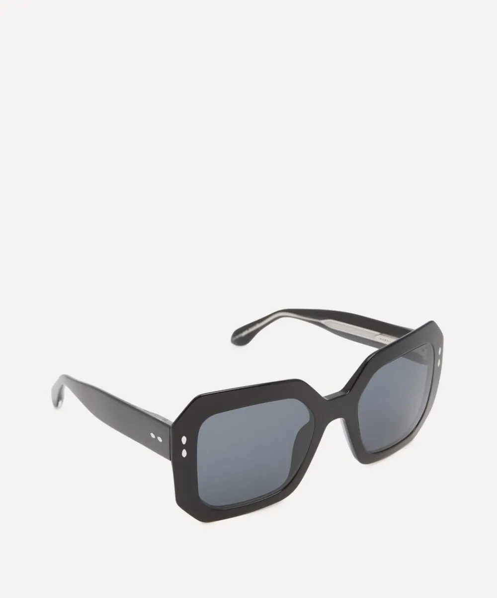 Isabel Marant Sunglasses & Glasses^Acetate Square Geometric Black Sunglasses