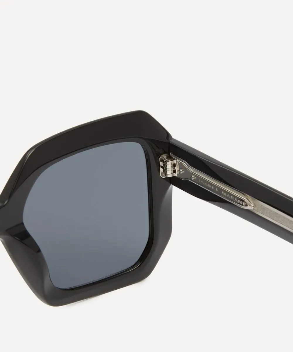 Isabel Marant Sunglasses & Glasses^Acetate Square Geometric Black Sunglasses