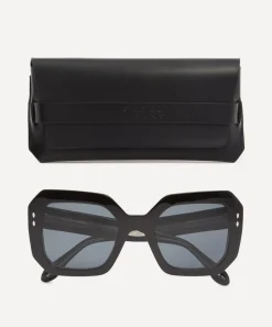 Isabel Marant Sunglasses & Glasses^Acetate Square Geometric Black Sunglasses