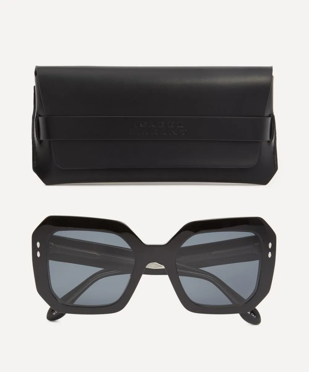Isabel Marant Sunglasses & Glasses^Acetate Square Geometric Black Sunglasses