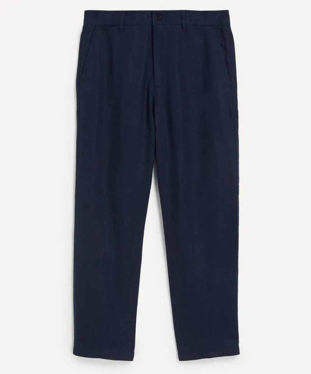 NN07 Trousers^Aden Straight-Leg Linen Trousers