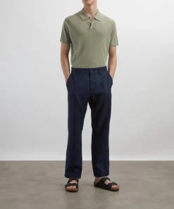 NN07 Trousers^Aden Straight-Leg Linen Trousers