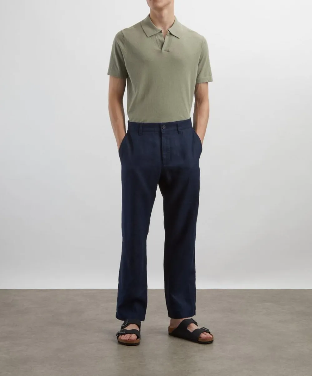 NN07 Trousers^Aden Straight-Leg Linen Trousers