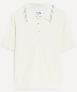Wax London Tops^Albion Bouclé Cotton Polo