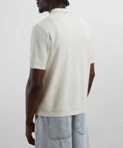 Wax London Tops^Albion Bouclé Cotton Polo
