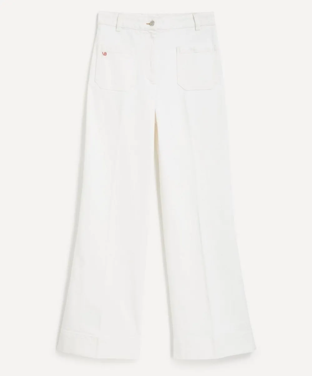 Victoria Beckham Jeans^Alina High Waist Jeans in Washed White