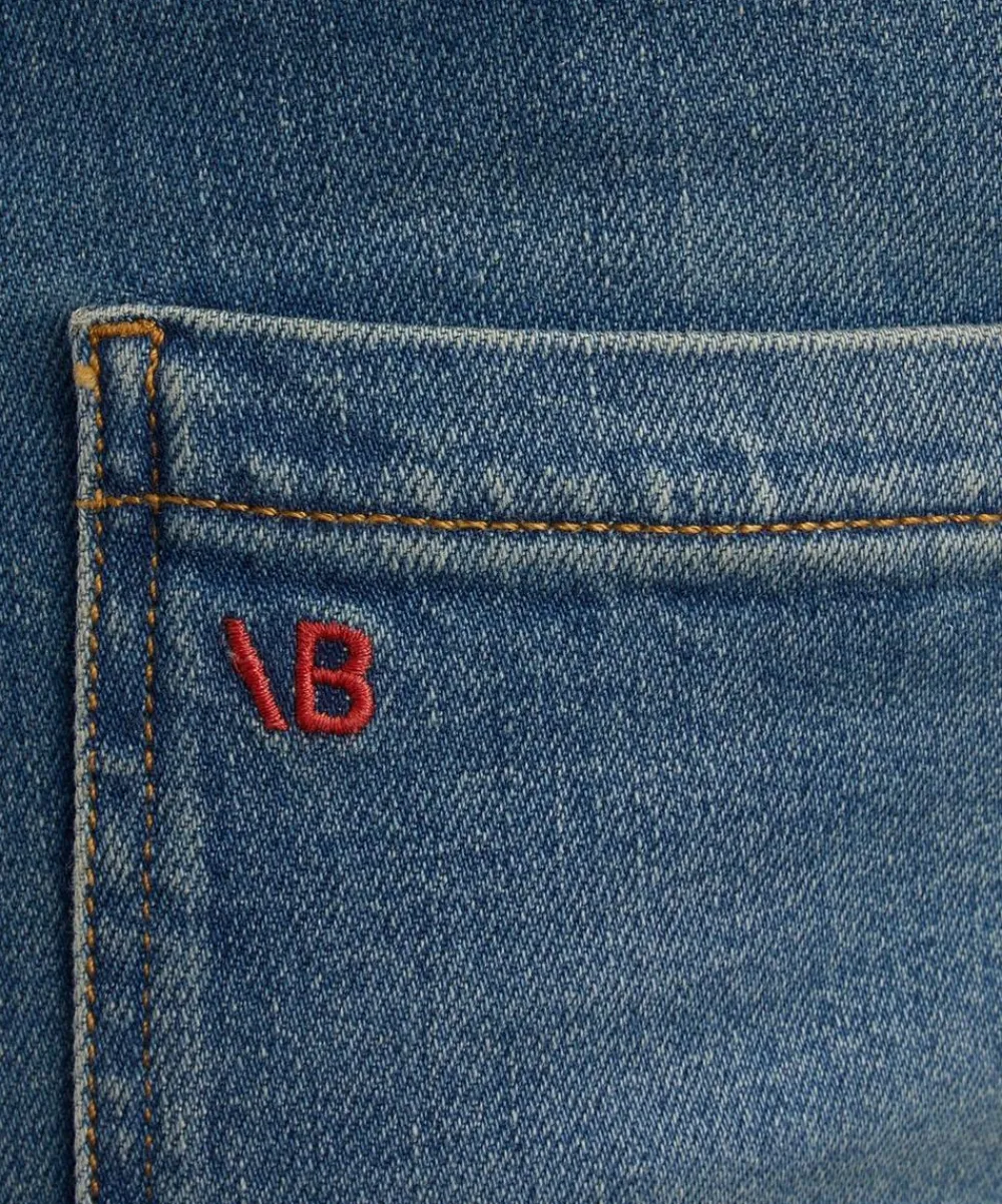 Victoria Beckham Jeans^Alina High Waisted Jeans in Washed Blue