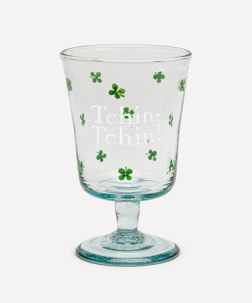 Marin Montagut Glass & Drinksware^All in Clovers Tchin-Tchin Wine Glass