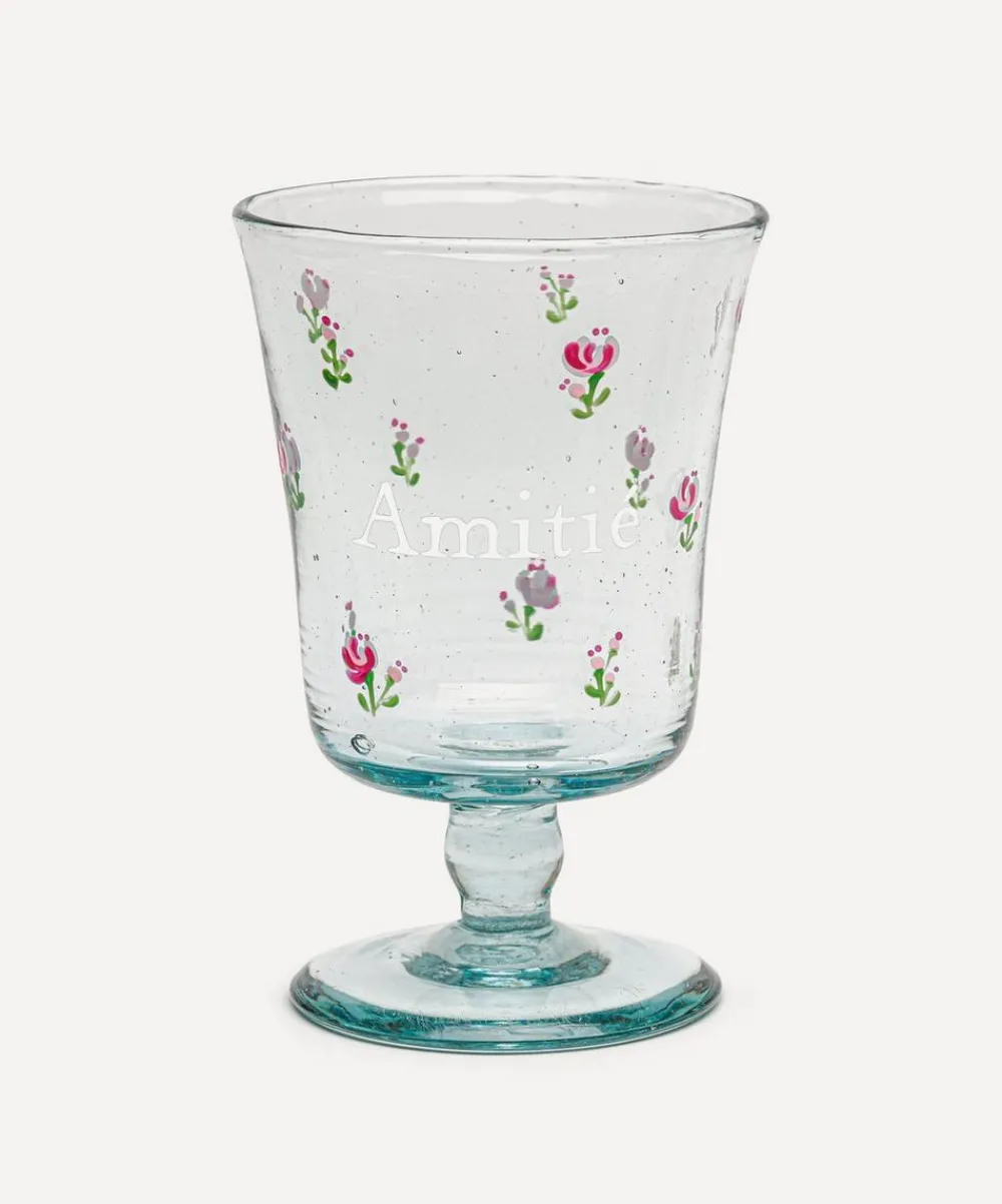 Marin Montagut Glass & Drinksware^All in Roses Friendship Wine Glass