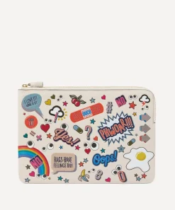 Anya Hindmarch Stationery And Games^All Over Stickers Laptop Case