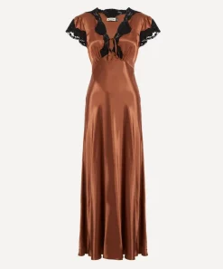 RIXO Dresses^Amari Bronze Midi Dress