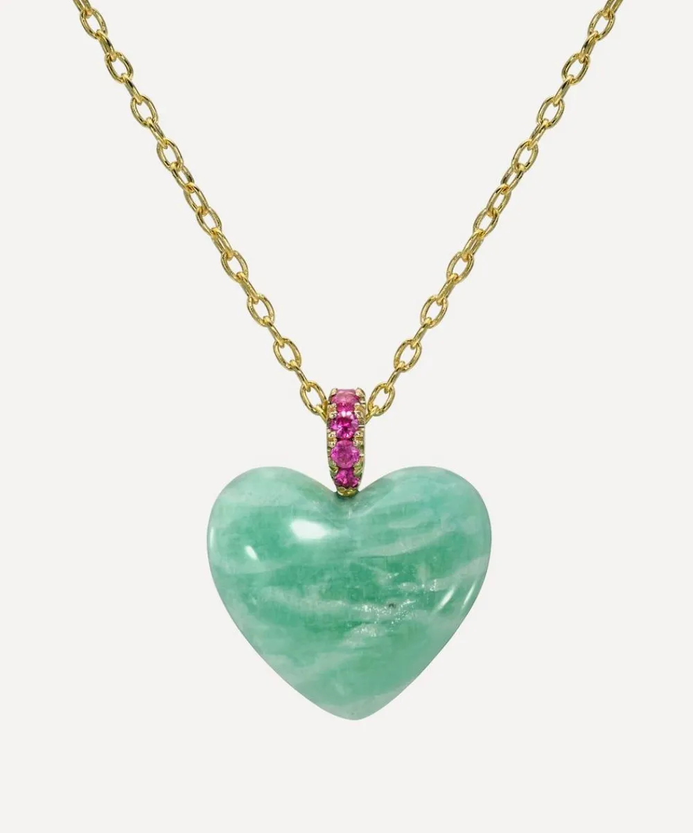 Rachel Quinn Necklaces|Necklaces^Amazonite Heart Dollop Pendant Necklace