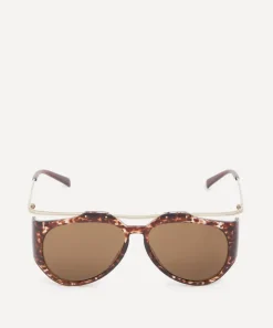 Saint Laurent Sunglasses & Glasses^Amelia Floating Injection Havana Frame Sunglasses