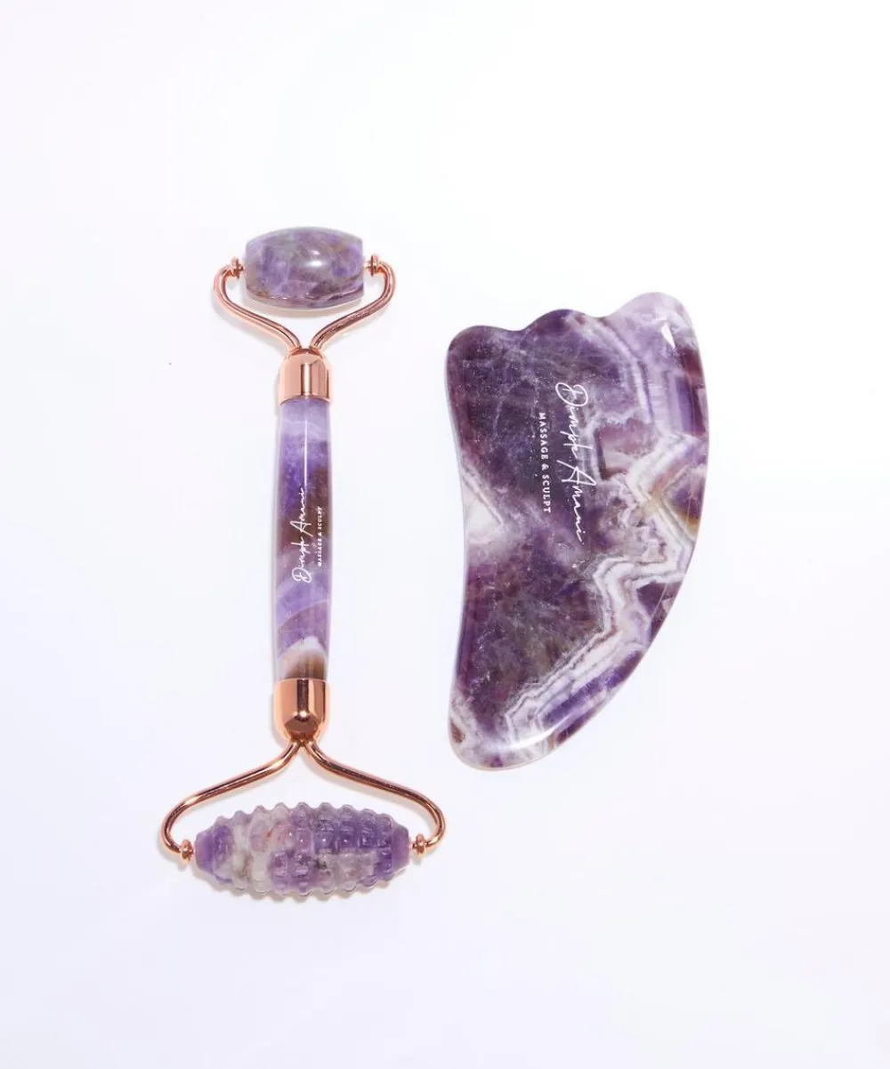 Dimple Amani Tools & Accessories^Amethyst Violet Guasha and Roller Set with Reflex Pen