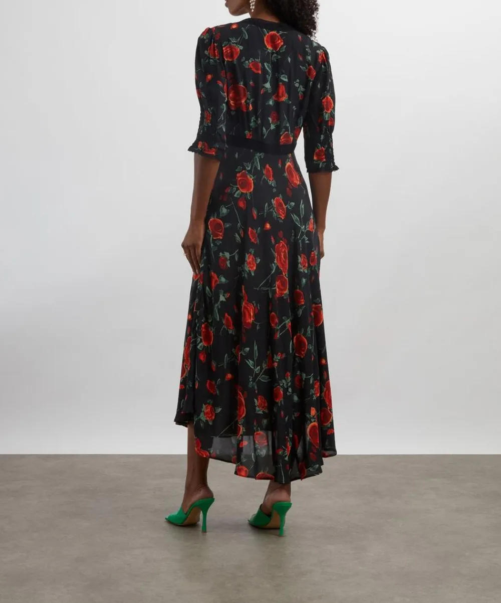 RIXO Dresses^Amina Claudia Rose Midi Dress