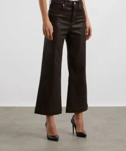 Paige Jeans^Anessa Wide Leg Jeans in Chicory Coffee Luxe Coating