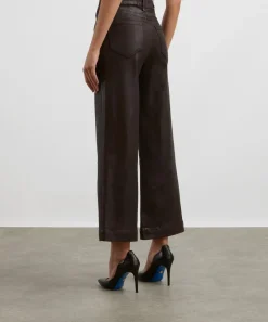 Paige Jeans^Anessa Wide Leg Jeans in Chicory Coffee Luxe Coating
