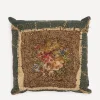 By Walid Cushions^Antique Textile Floral All Over Stitch Needlepoint Cushion 637