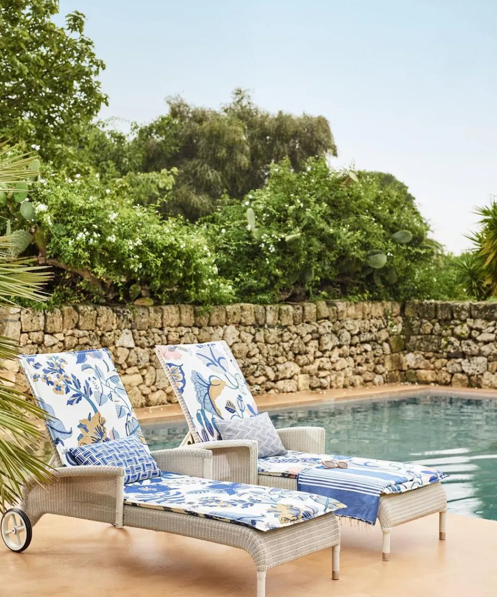 Liberty Interiors Furnishing Fabrics^Arbor Penhurst in Lapis – Outdoor
