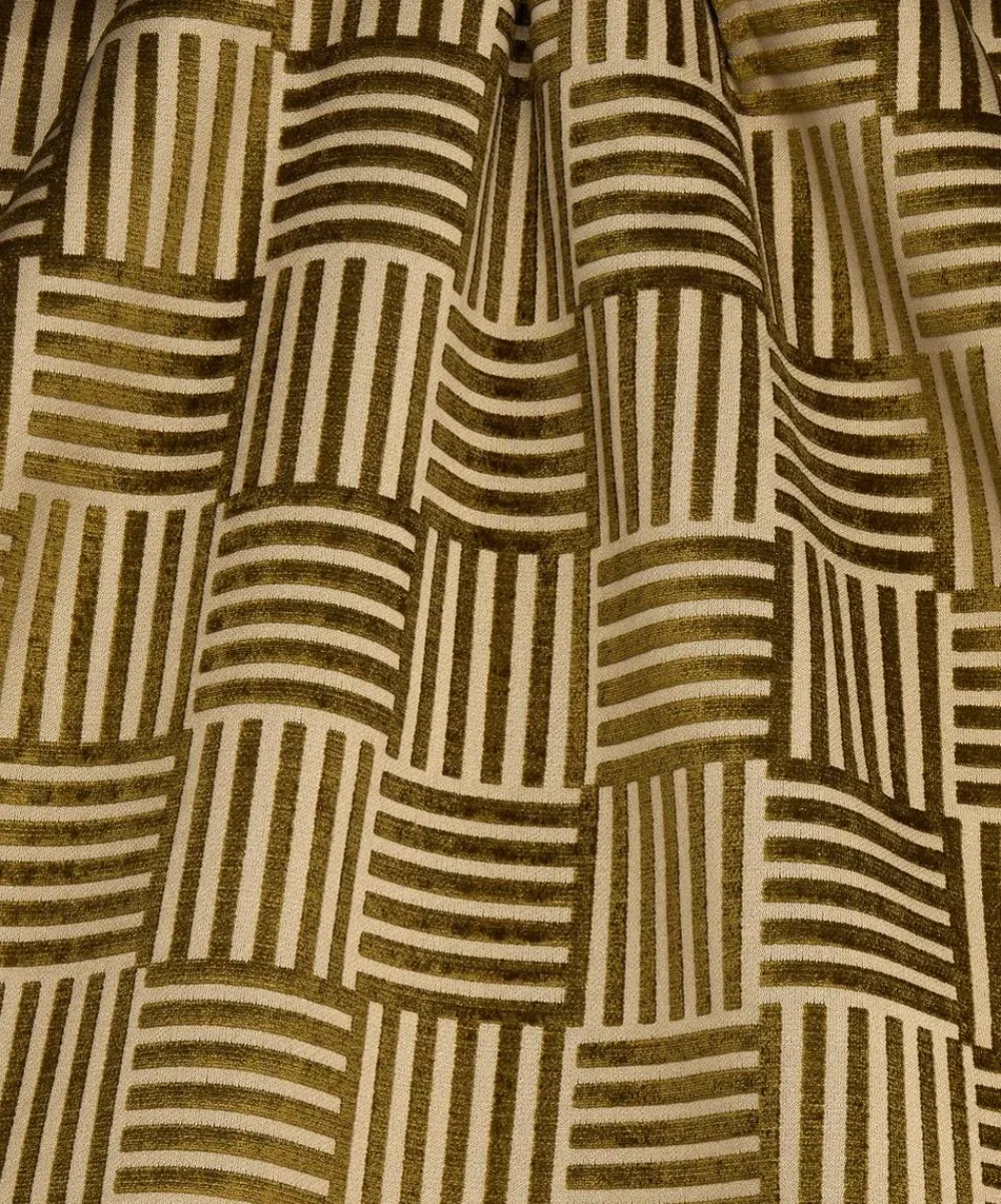 Liberty Interiors Furnishing Fabrics^Archive Geo Marsden Velvet in Kelp