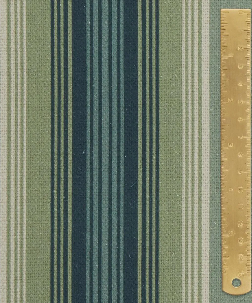 Liberty Interiors Furnishing Fabrics^Art Stripe Linen in Jade