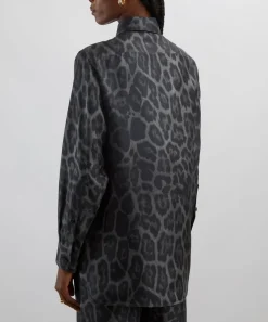 Stella McCartney Tops^Ash Grey Oversized Leopard Shirt