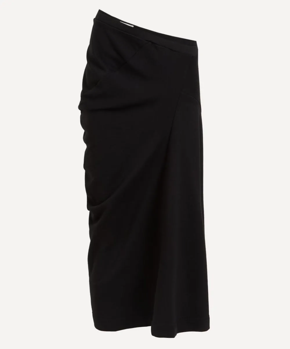Dries Van Noten Skirts^Asymmetric Cotton Jersey Midi Skirt