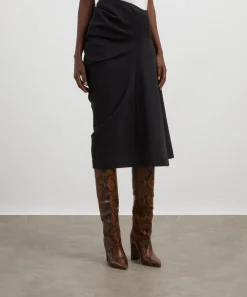 Dries Van Noten Skirts^Asymmetric Cotton Jersey Midi Skirt