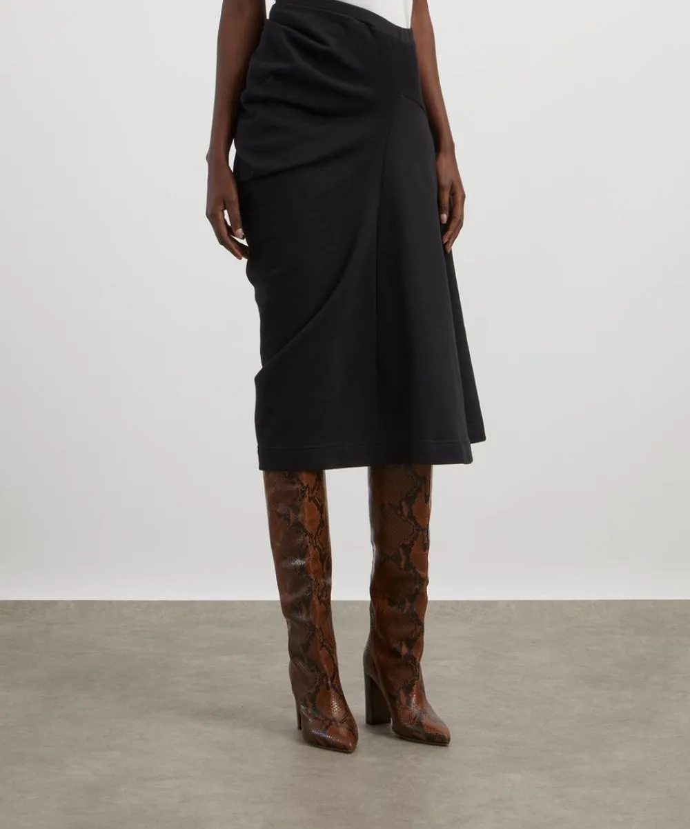 Dries Van Noten Skirts^Asymmetric Cotton Jersey Midi Skirt