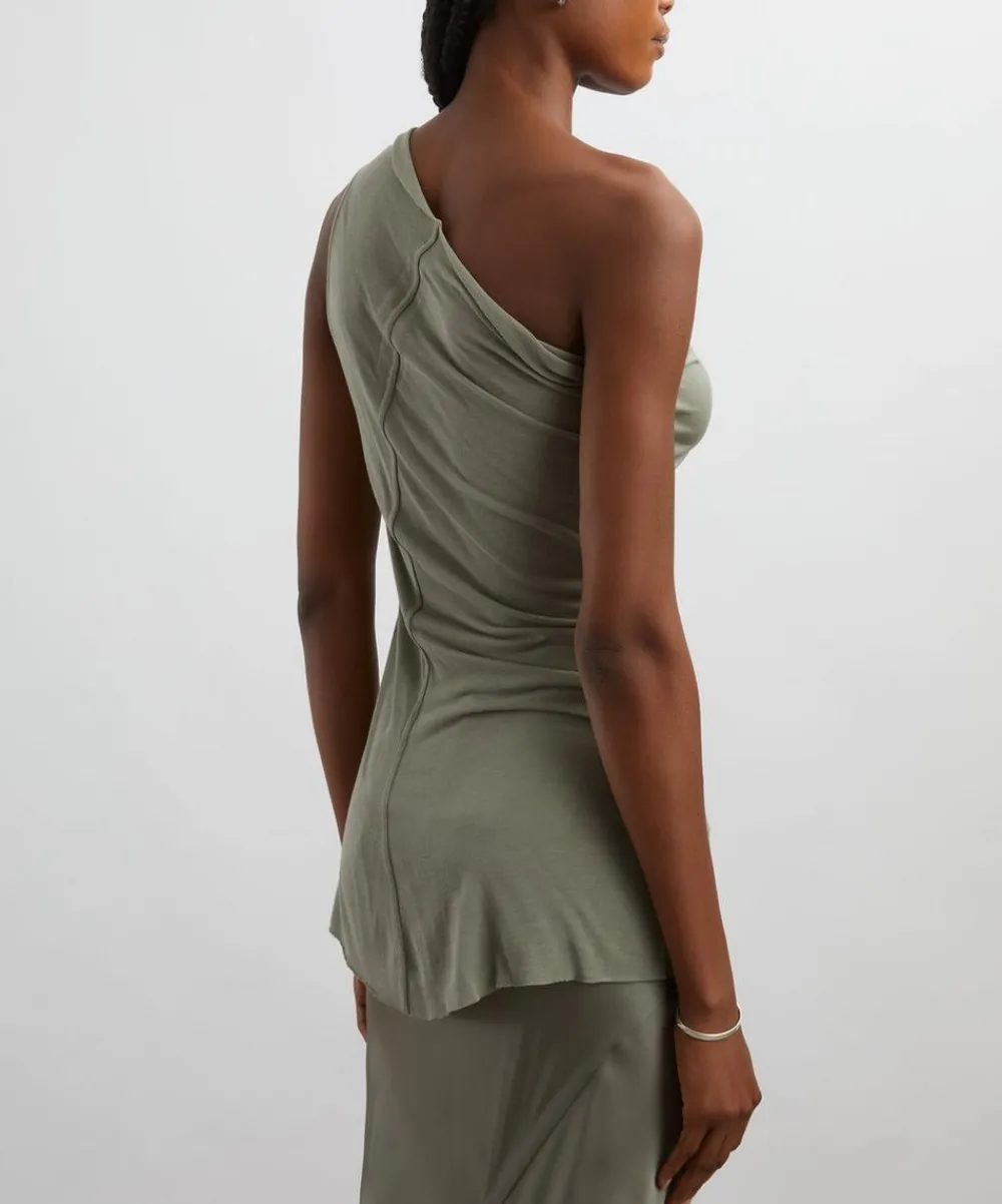 Rick Owens Tops^Athena Asymmetric Cotton-Cashmere Top