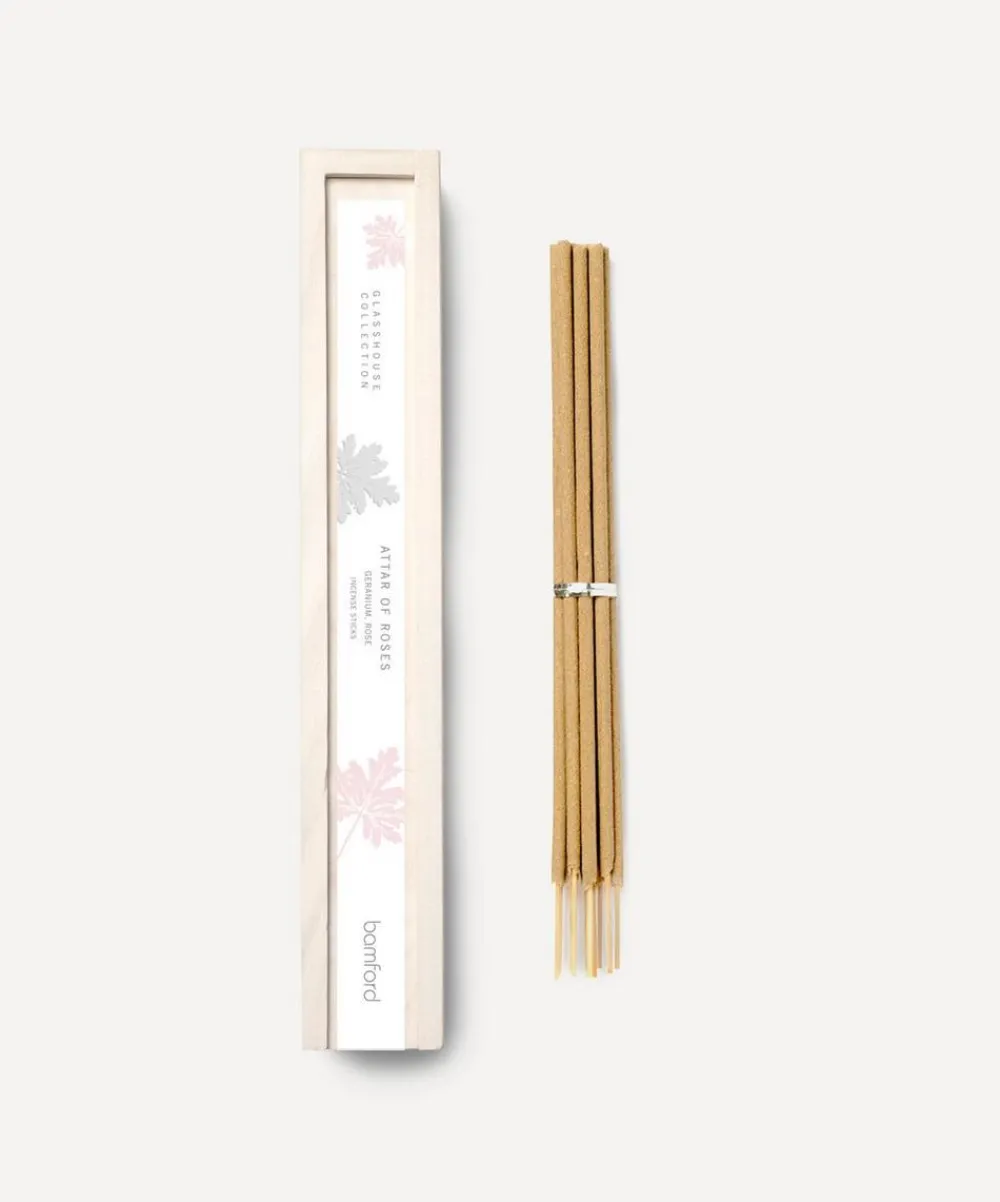Bamford Candles & Candle Holders^Attar of Roses Geranium Incense Stick Pack of 10