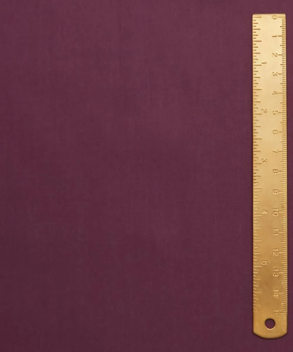Liberty Fabrics Classic Tana Lawn|Tana Lawn™ Cotton^Aubergine Plain Tana Lawn™ Cotton