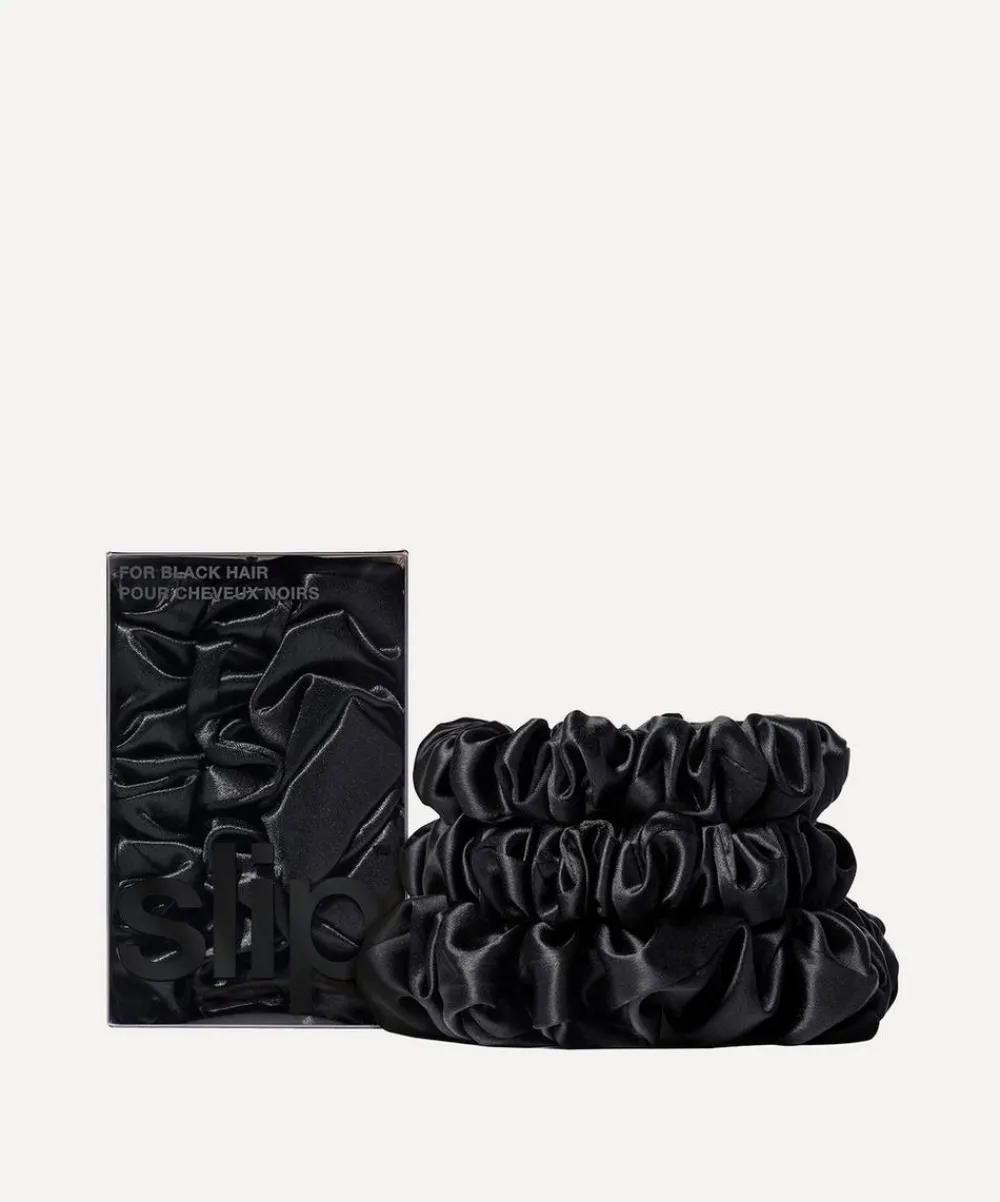 Slip Hair Styling^Back to Basics Black Silk Scrunchie Trio