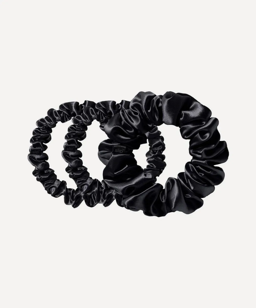 Slip Hair Styling^Back to Basics Black Silk Scrunchie Trio