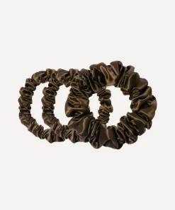 Slip Hair Styling^Back to Basics Dark Brown Silk Scrunchie Trio