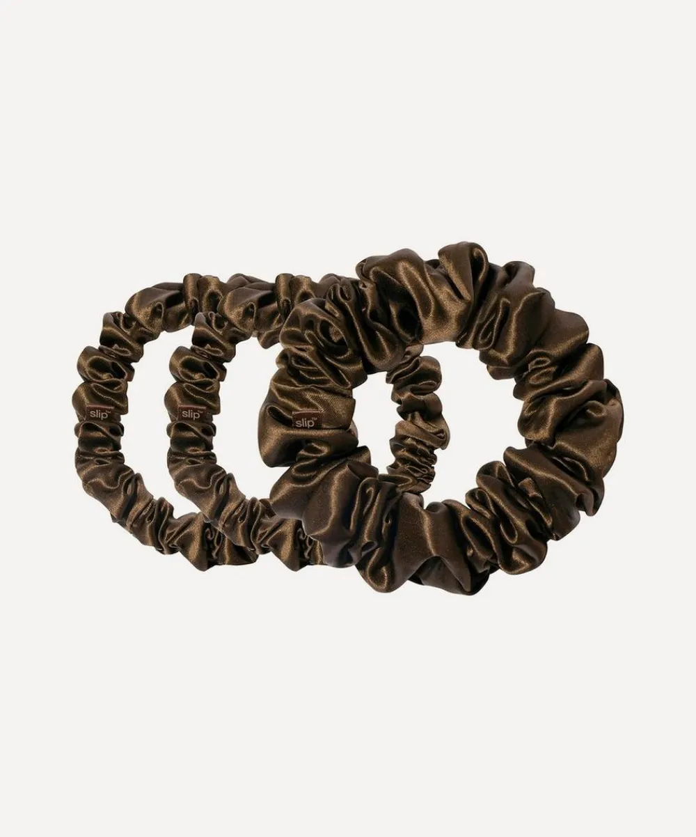 Slip Hair Styling^Back to Basics Dark Brown Silk Scrunchie Trio