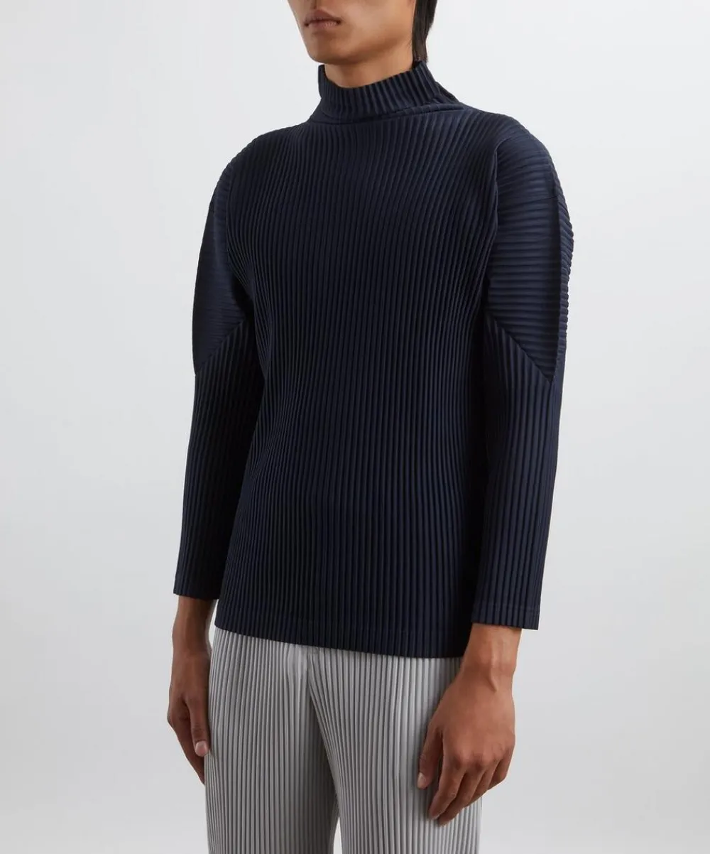 Homme Plisse Issey Miyake Tops^BASICS Pleated Turtleneck Top