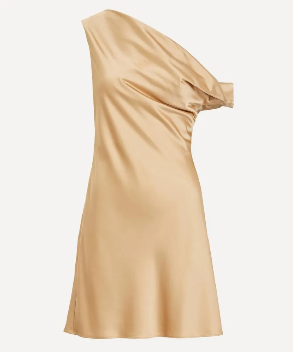 Significant Other Dresses^Becca Sand Satin Mini Dress