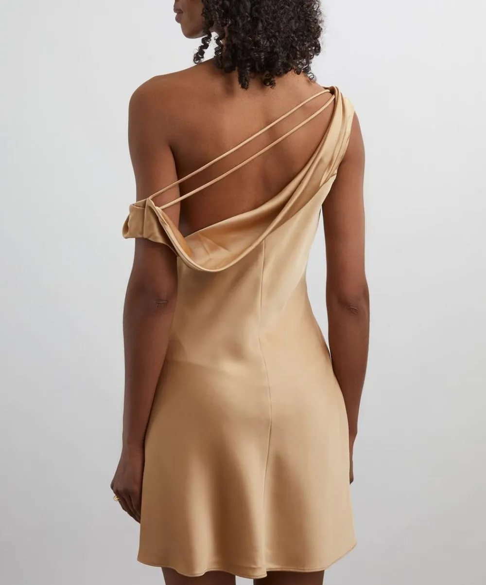 Significant Other Dresses^Becca Sand Satin Mini Dress