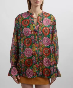 Liberty Tops^Begonia Garden Chiffon Blouse