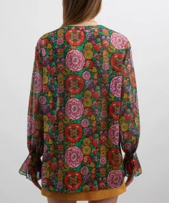 Liberty Tops^Begonia Garden Chiffon Blouse